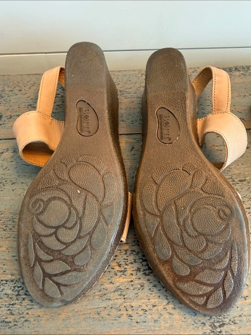 Born Seak Sling Back Sandals Tan 8M